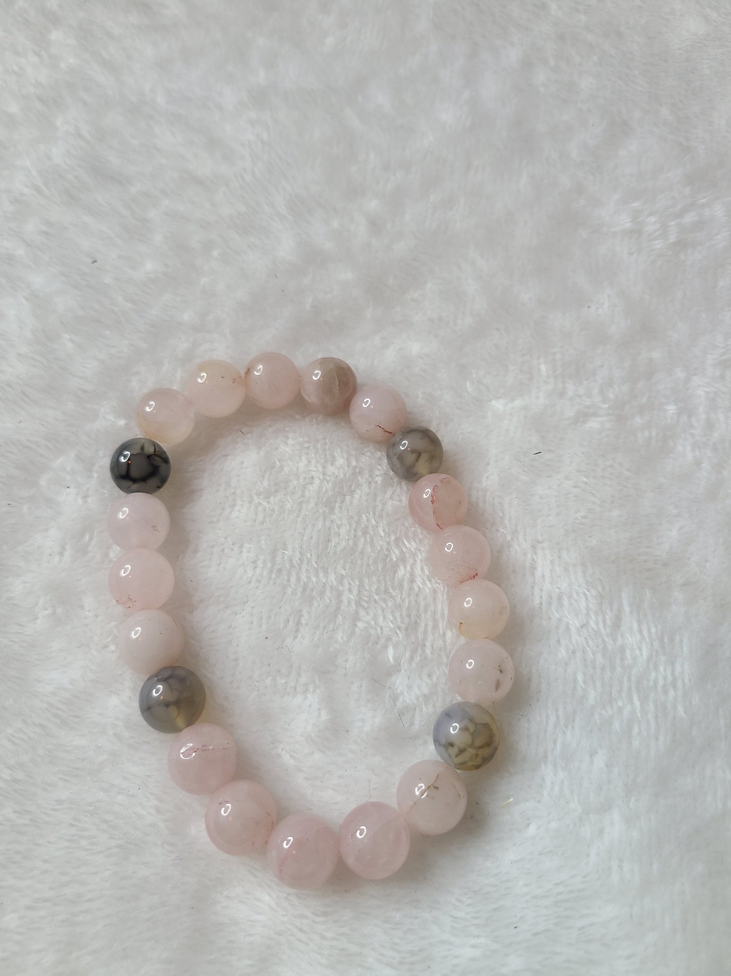 Rose quartz and Magnesite Bracelet
