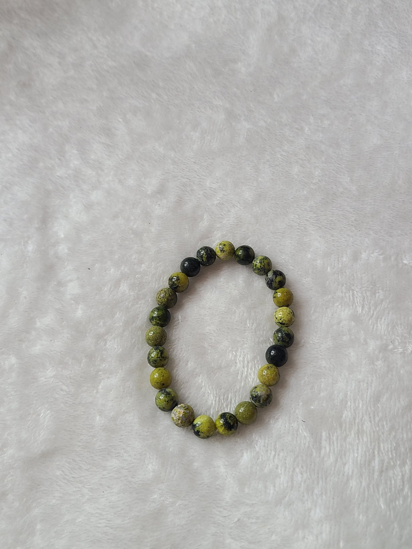 Yellow Serpentine stone bracelet