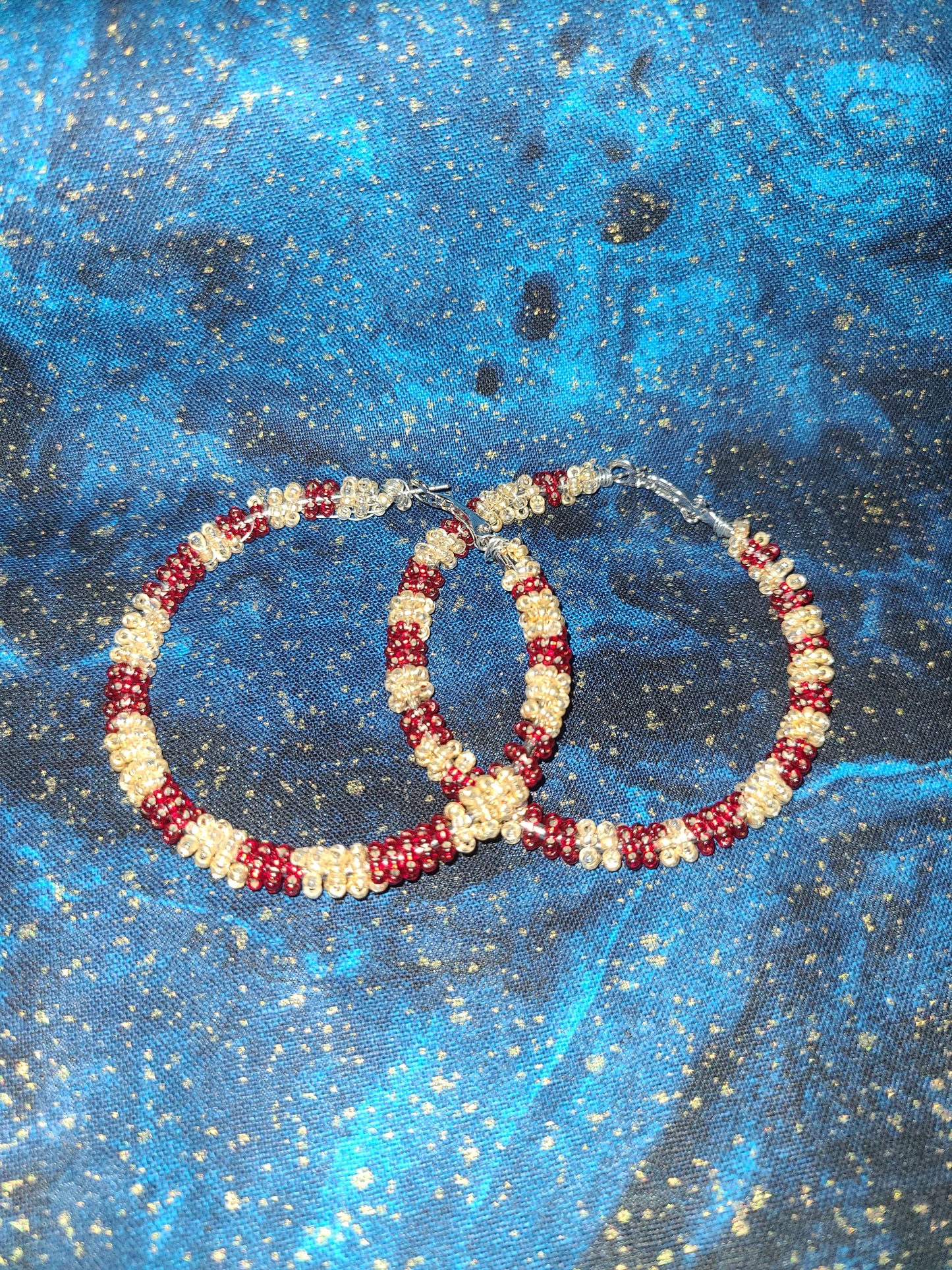 Beaded hoop earrings