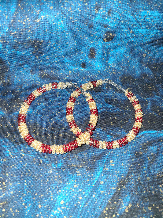 Beaded hoop earrings