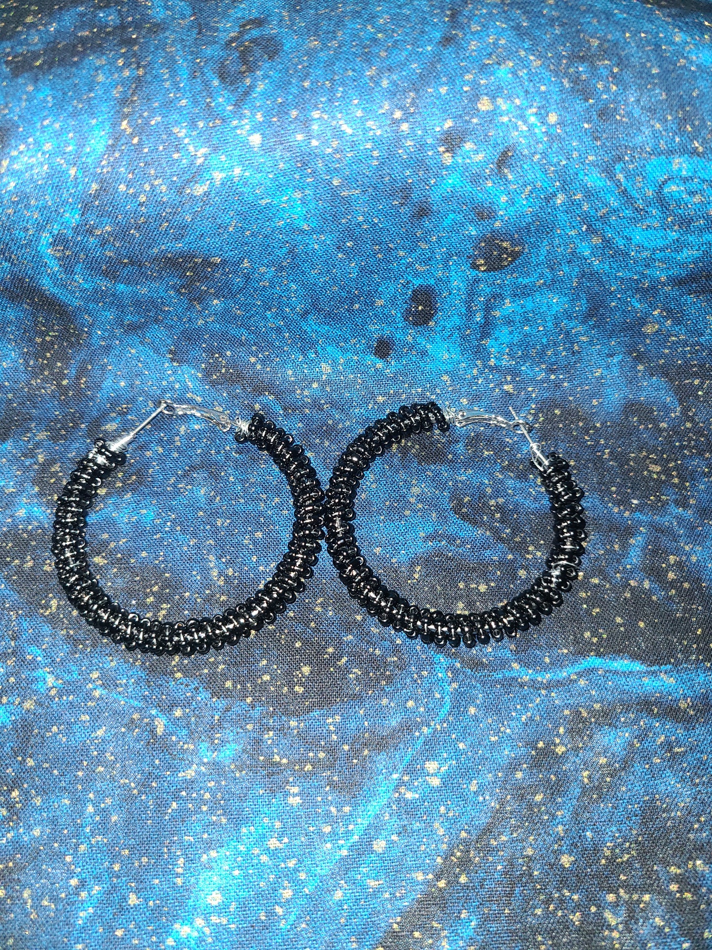 Beaded hoop earrings