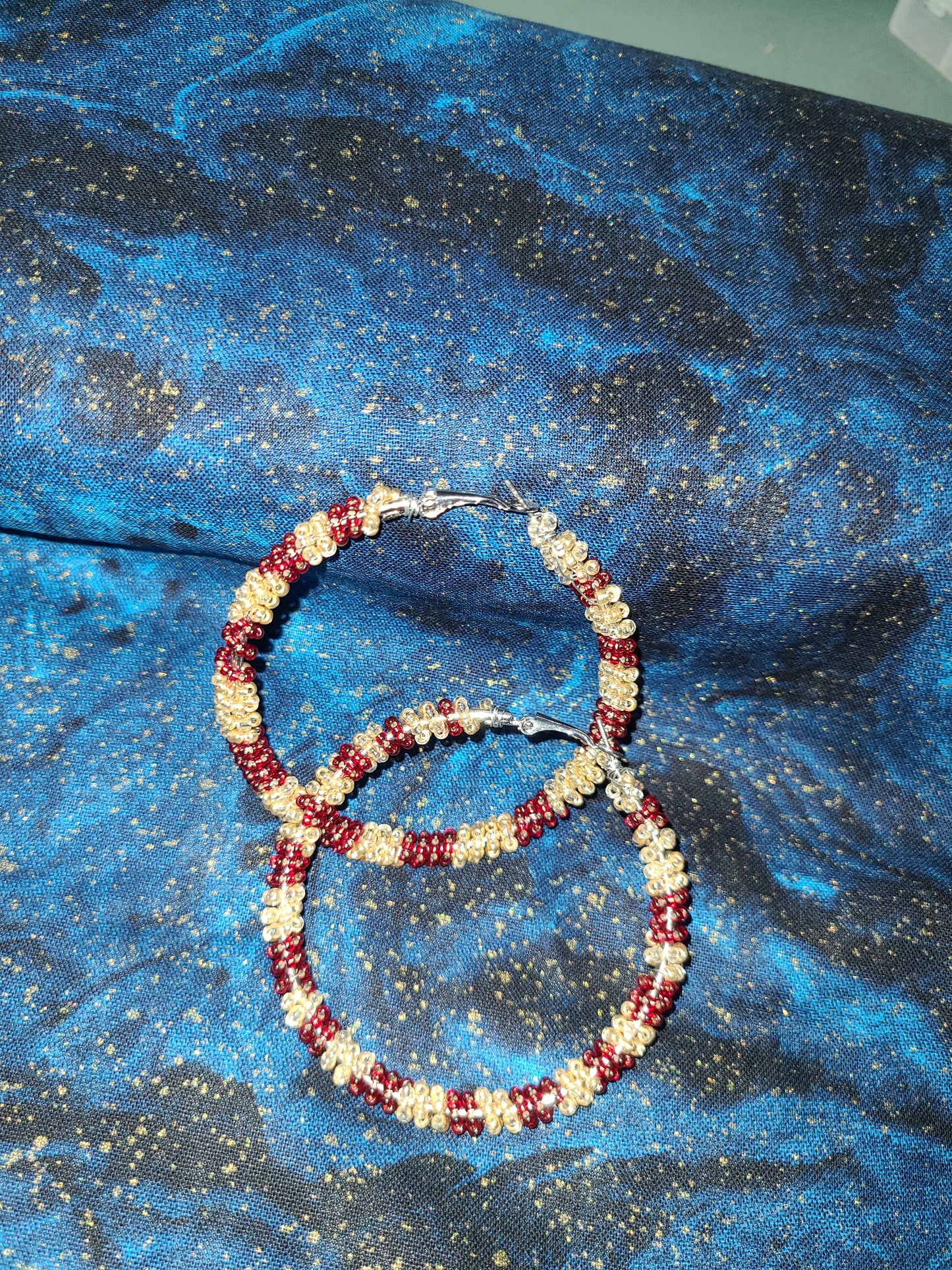 Beaded hoop earrings