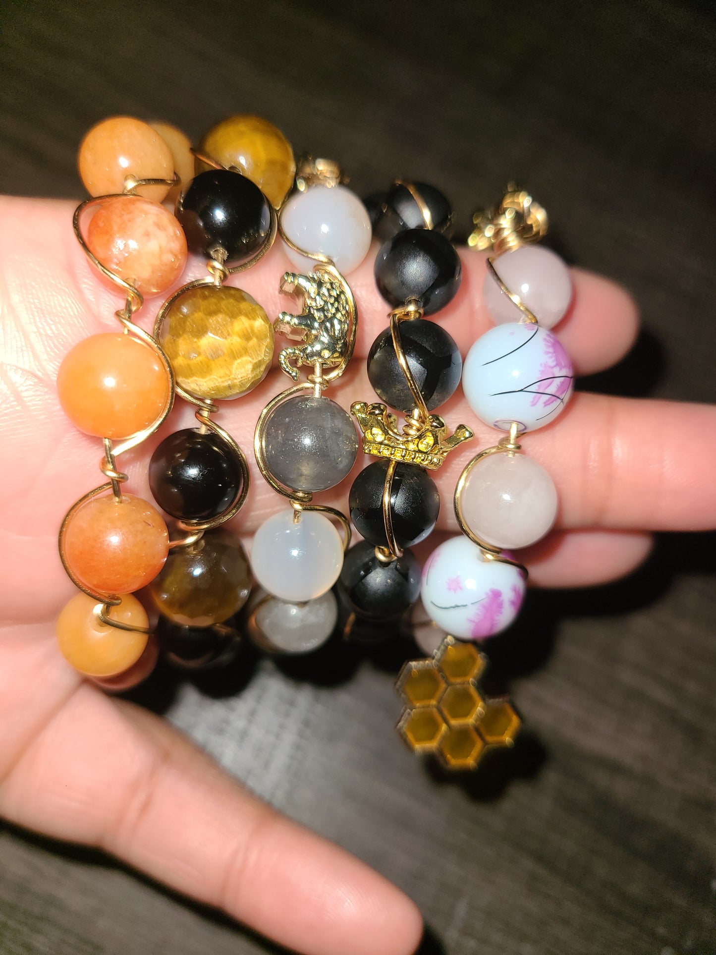 Wire wrap bracelets