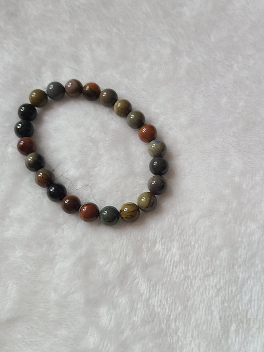 Polychrome Jasper stone bracelet