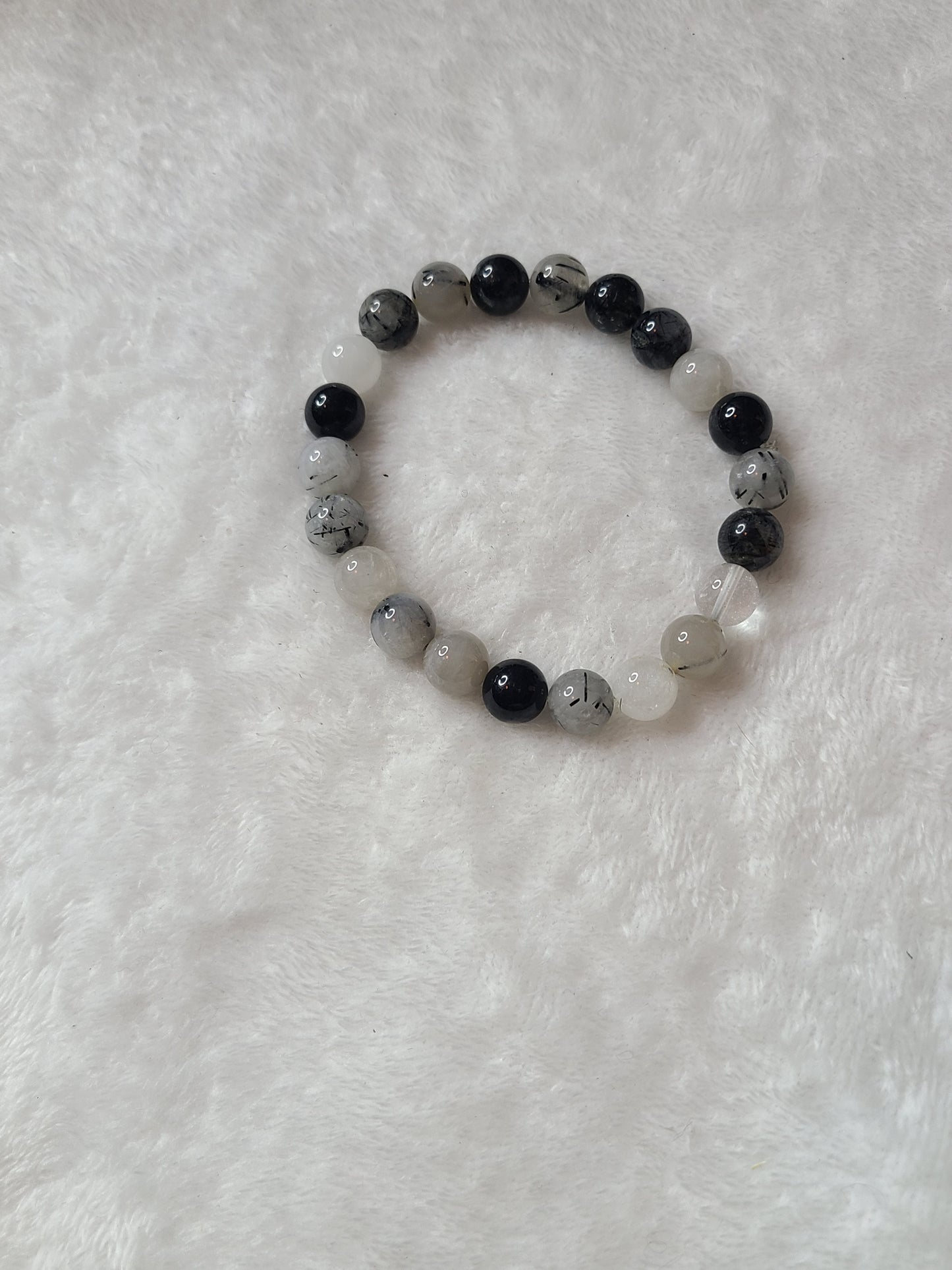 Tourmalinated Quartz bracelet