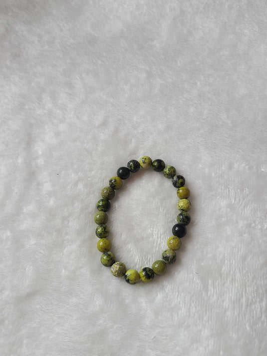 Yellow Serpentine stone bracelet